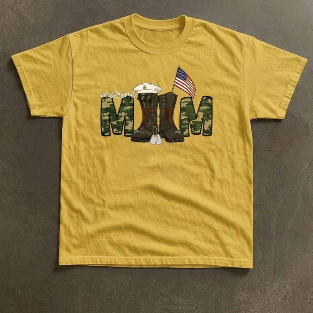 Happy MotherS Day Gildan Marine Mom Camo Graphic Tee